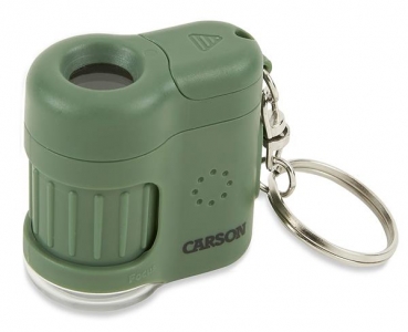 Carson MM-280 MicroMini Mini Mikroskop mit Schlüsselanhänger grün Lupe